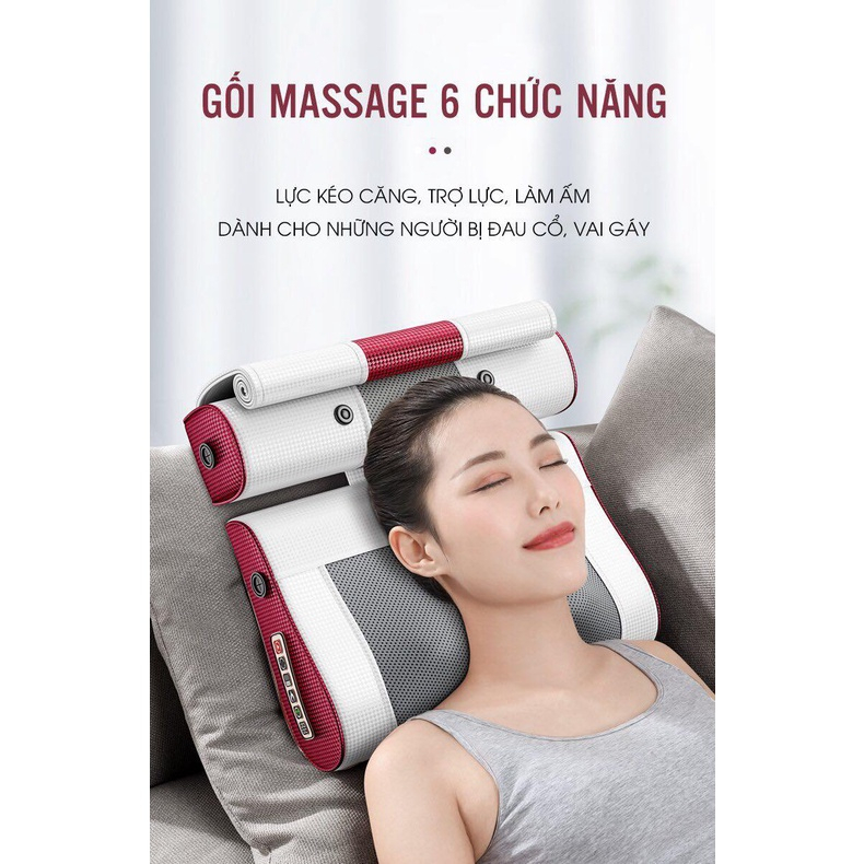 Máy Massage Cổ Okato SEKA SK-P55, Gối Massage - Bảo hành 12 tháng