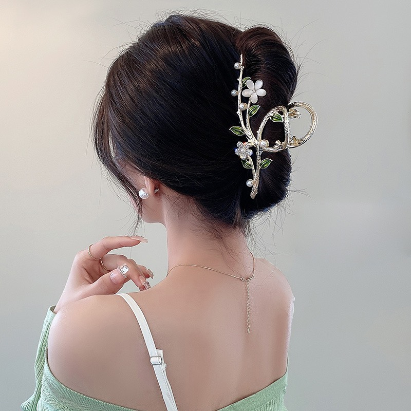 Kẹp tóc nữ kim loại cao cấp cổ trang tua rua loại 1 cỡ lớn KHX
