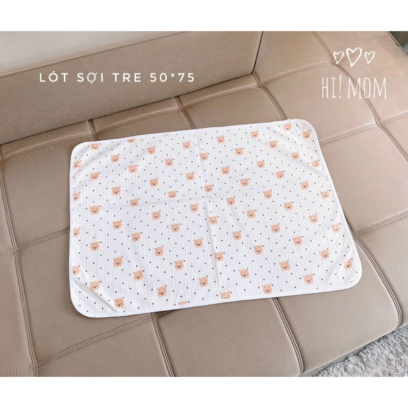 Lót chống thấm sợi tre Hi Mom siêu mát, mềm mại cho bé