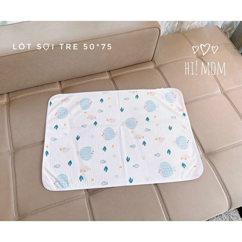 Lót chống thấm sợi tre Hi Mom siêu mát, mềm mại cho bé