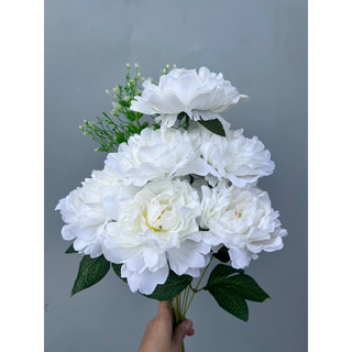 Chùm Hoa Mẫu Đơn - Hoa Lụa Cao Cấp