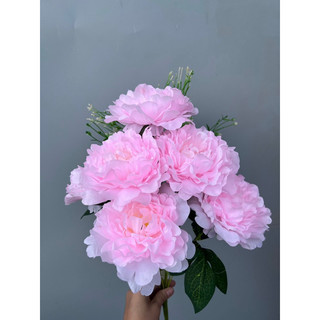 Chùm Hoa Mẫu Đơn - Hoa Lụa Cao Cấp