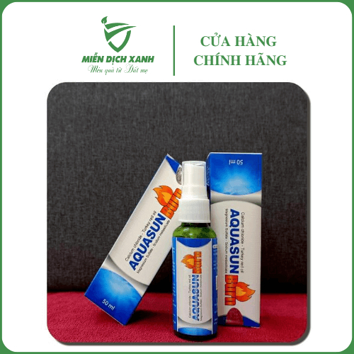 Xịt chăm sóc da Aquasun Burn - Miễn Dịch Xanh - lọ 50ml