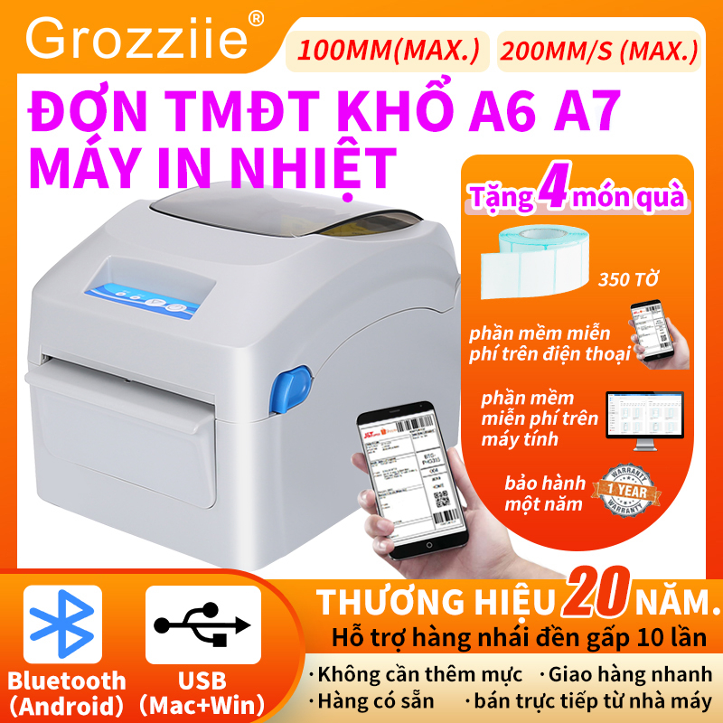 Máy in nhiệt đơn hàng A6 A7,Máy in vận đơn,mã vận đơn, mã vạch, phiếu gửi hàng, logo có sẵn lớp keo tự dính
