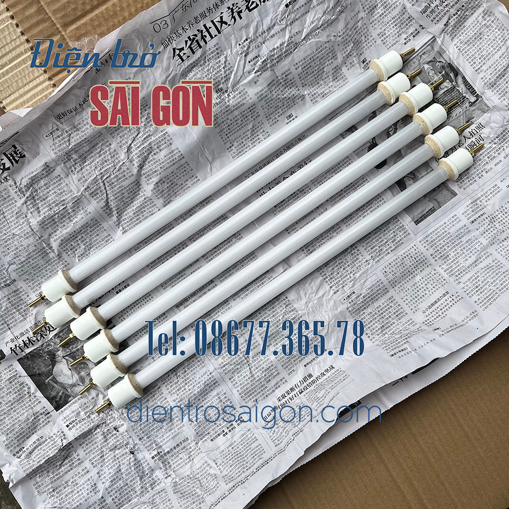 Bóng sấy sứ, điện trở ống thủy tinh, bóng sấy thạch anh dài 50cm