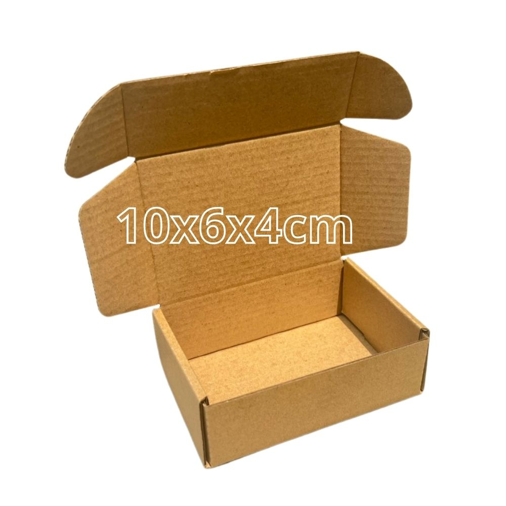 Hộp carton nắp gài đóng gói hàng online 10x6x4 cm , sản xuất bởi SÀI GÒN CARTON