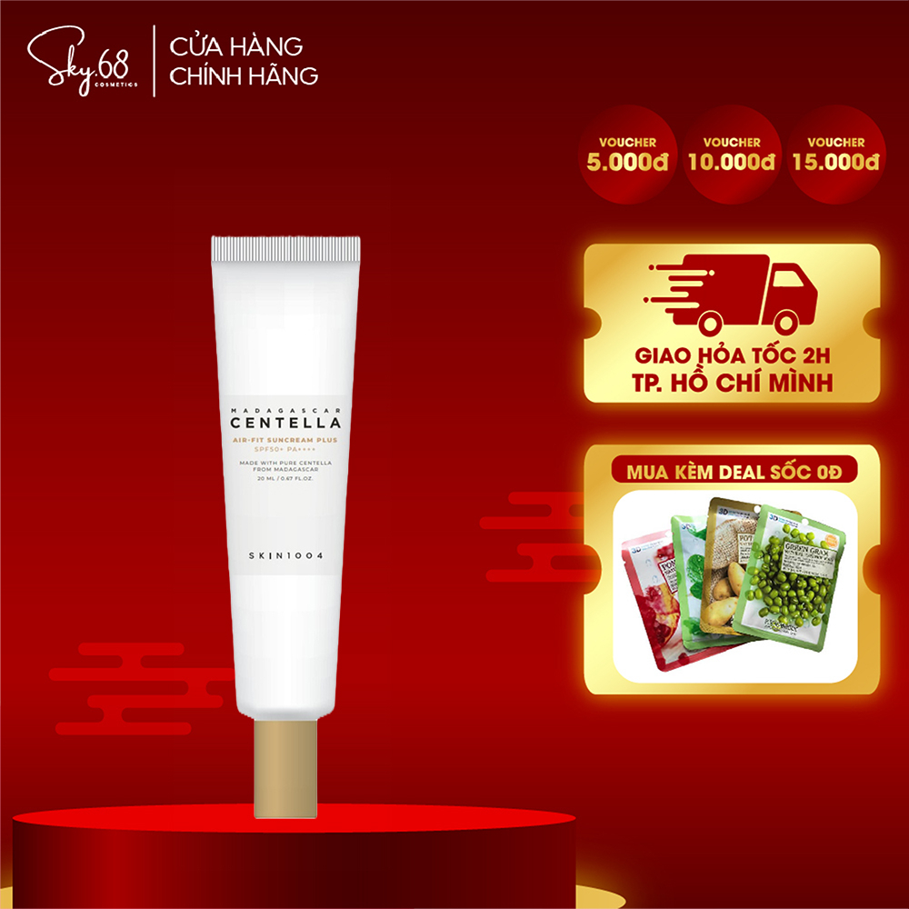 [MINI SIZE] Kem chống nắng Skin1004 Madagascar Centella Airfit Suncream Plus SPF50+ PA++++ 20ml