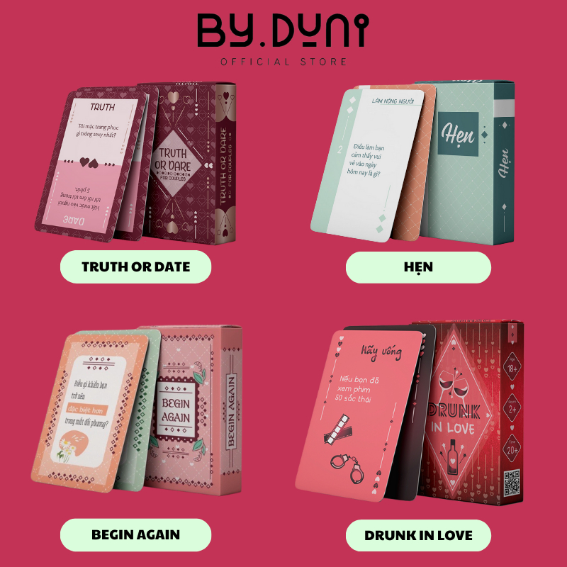 Bộ bài tình yêu thẻ bài BoardGame 50 lá thú vị dành cho các cặp đôi BY.DUNI
