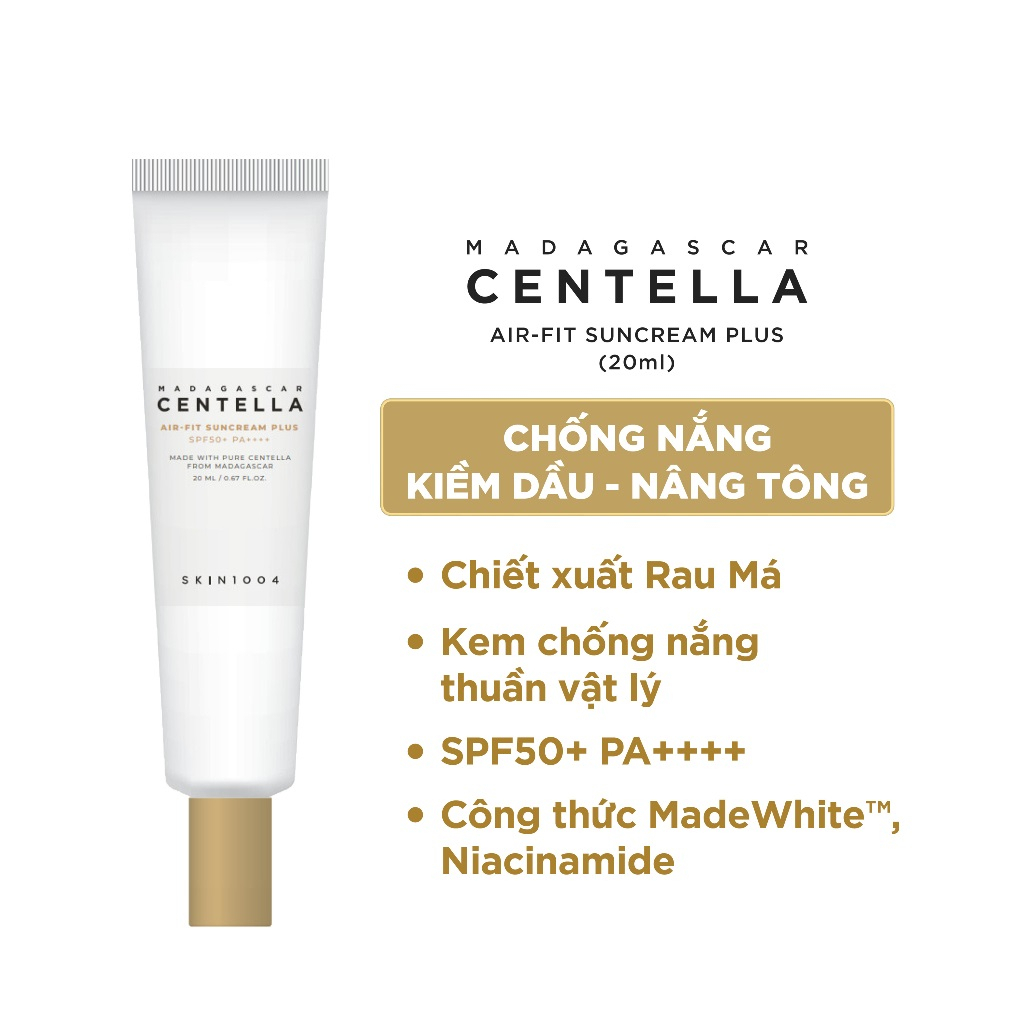 [MINI SIZE] Kem chống nắng Skin1004 Madagascar Centella Airfit Suncream Plus SPF50+ PA++++ 20ml