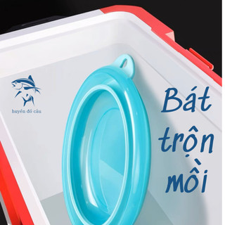 Bát trộn mồi silicon cao cấp gấp gọn, thau trộn mồi tiện lợi, h041