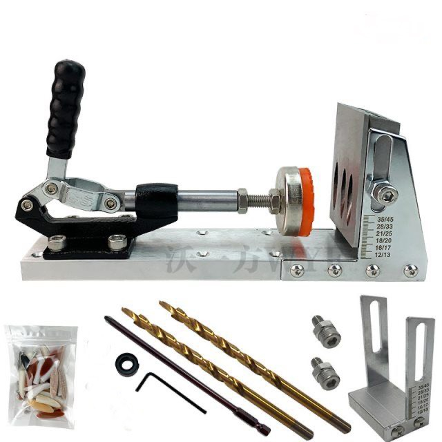 BỘ CỮ KHOAN CHÉO MINI, KHOAN XIÊN, GHÉP GÓC VUÔNG - FULL PHỤ KIỆN NHƯ HÌNH