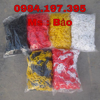 Dây xích nhựa phi 6 dài 35 mét-dây xích phân luồng giao thông