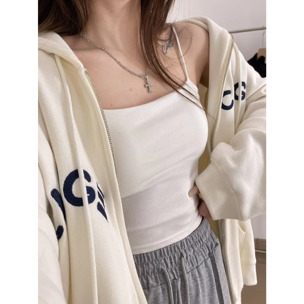 Áo 2 Dây Nữ Chất Cotton Mịn Sợi Bún Mềm Có Sẵn Mút Liền Tạo Form Co Giãn Thoáng Mát 2D32