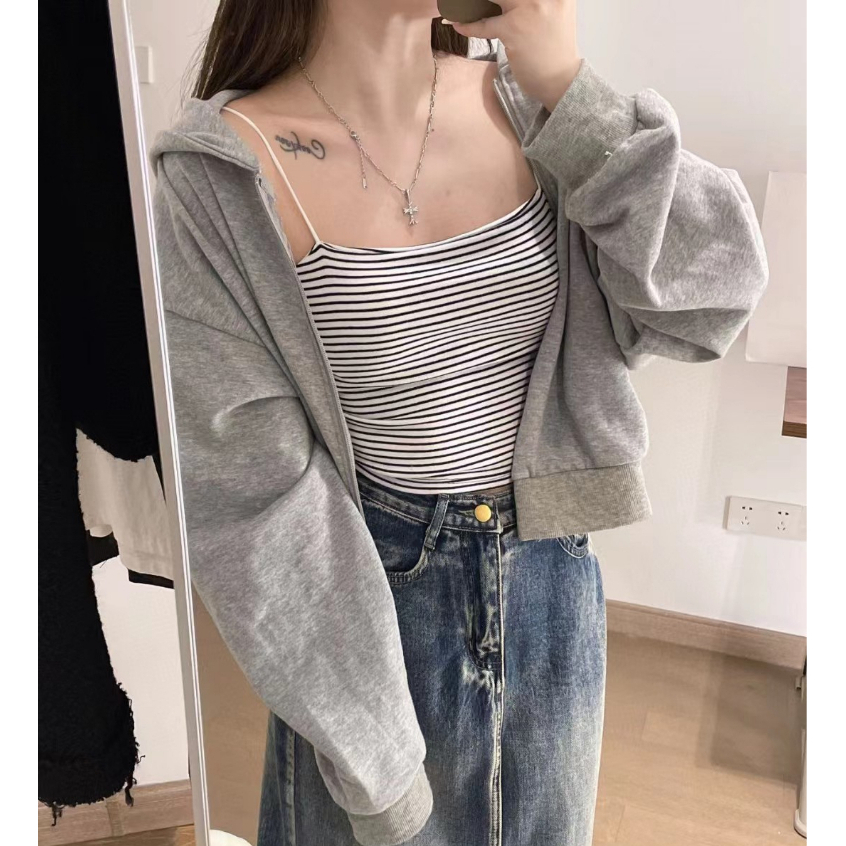 Áo 2 Dây Nữ Chất Cotton Mịn Sợi Bún Mềm Có Sẵn Mút Liền Tạo Form Co Giãn Thoáng Mát 2D32