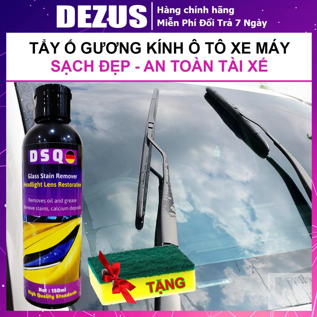 Dung dịch Tẩy Ố Kính Lái, Bề Mặt Sơn - Tẩy Cặn Canxi Kính Ô tô - Làm Sạch Kính Xe Bị Ố Mốc, Mờ Đục Tăng Tầm Nhìn [DEZUS]