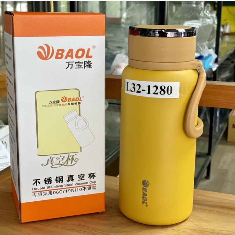 Bình giữ nhiệt 1500ML BAOL32 cao cấp lắp Kim Cương nóng lạnh lõi thép inox 304 bảo hành 3 tháng
