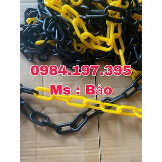 Dây xích nhựa nối cọc tiêu-màu vàng đen