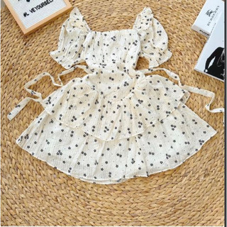 ĐẦM HOA NHÍ TIỂU THƯ BÈO VAI CÓ DÂY EO THỜI TRANG ĐI CHƠI ĐI TIỆC