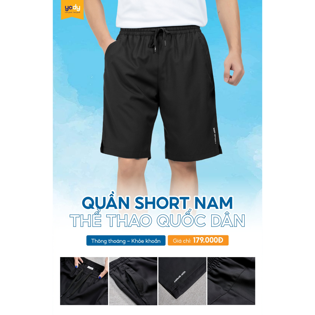 Quần short nam YODy sport kiểu dáng thể thao năng động co dãn thoải mái SQM6021