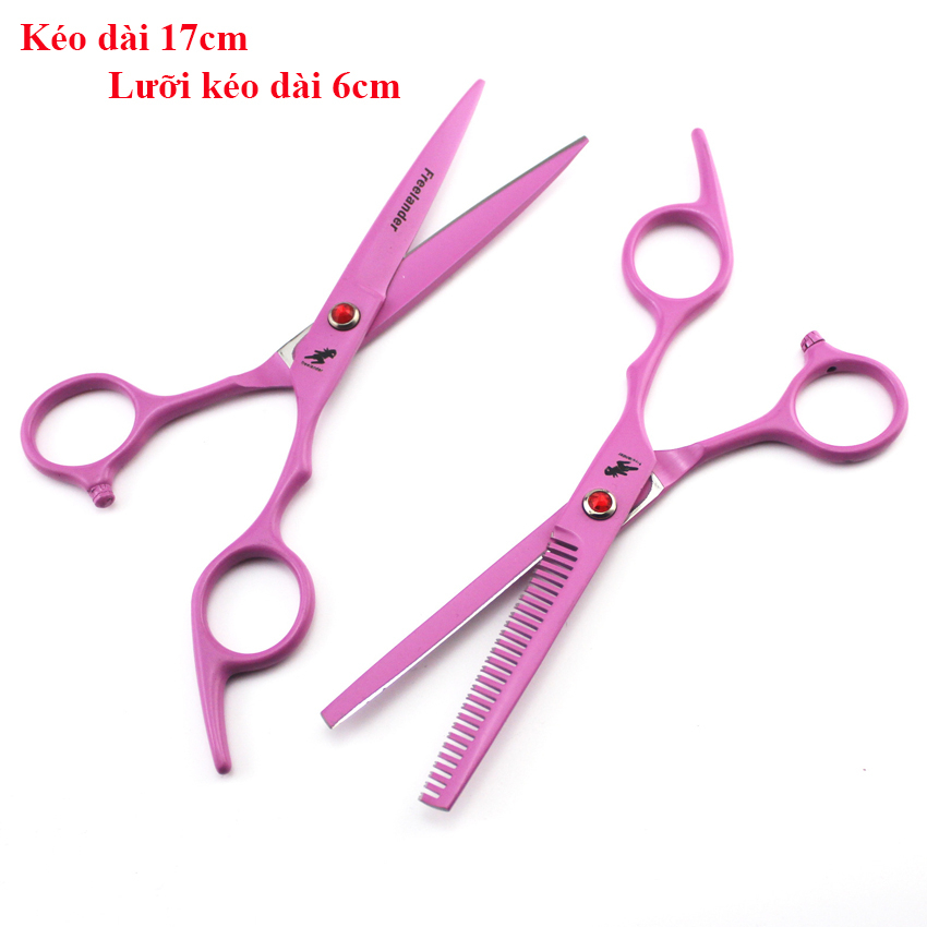 Bộ kéo cắt tóc mái, cắt tóc cho gia đình cắt tóc cho bé thép Nhật tặng bao da cao cấp