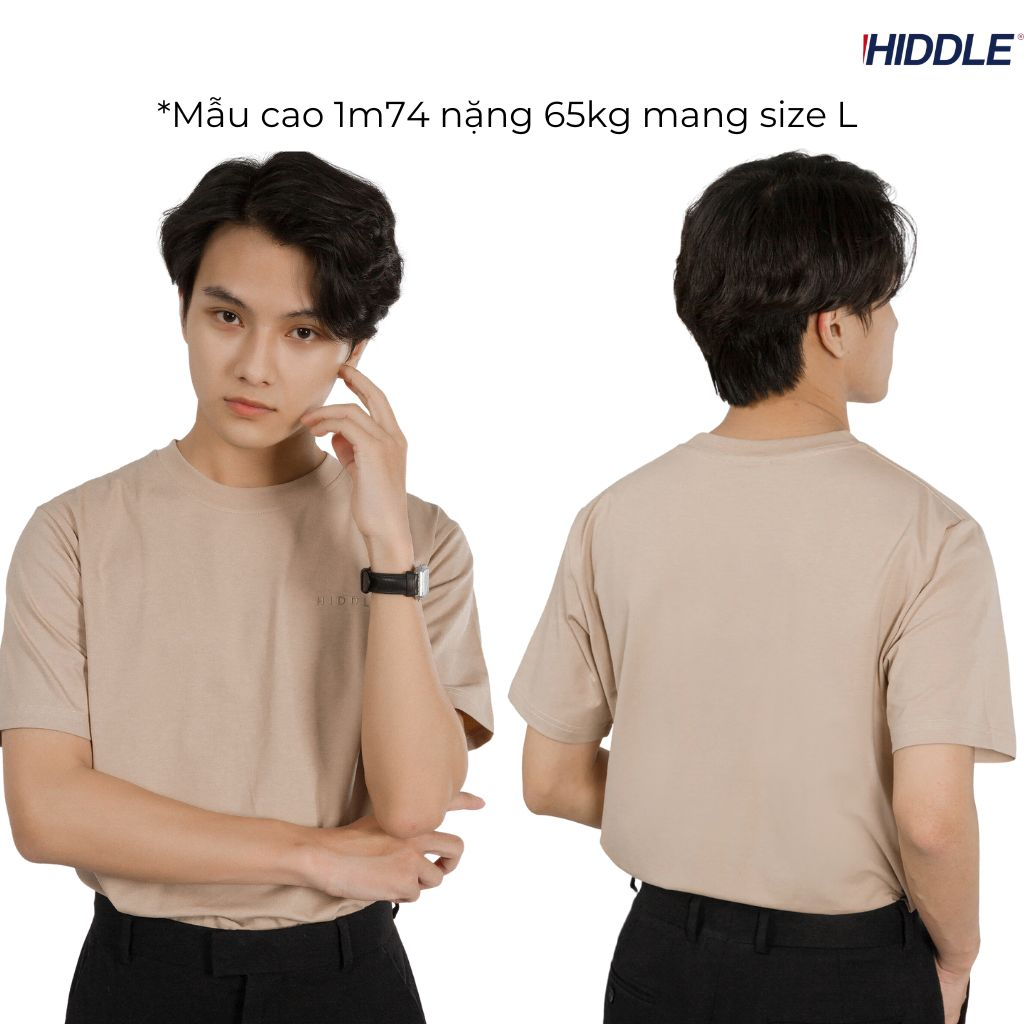 Áo thun nam cổ tròn HIDDLE vải cotton co giãn dày dặn phông trơn basic tay ngắn nhiều màu HI Basic Fit | H04-T4