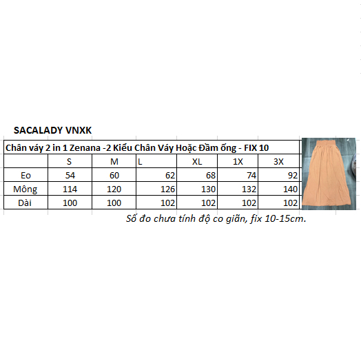 Chân Váy 2in1 Zenana Xẻ Tà - 4113
