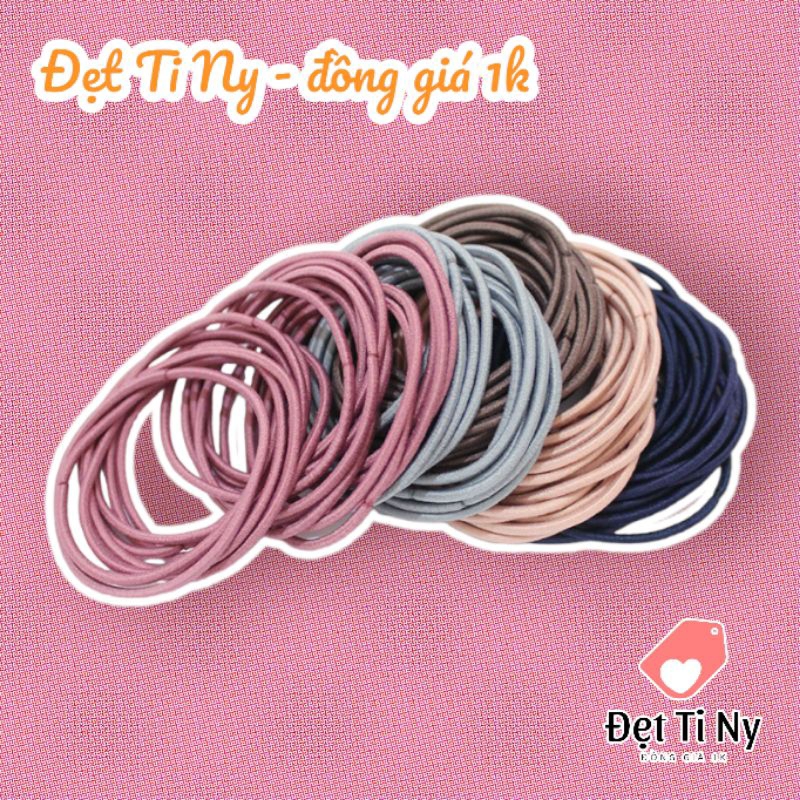 [Đẹt Ti Ny] Set 5 Dây Buộc Tóc Mix Màu Lộn Xộn