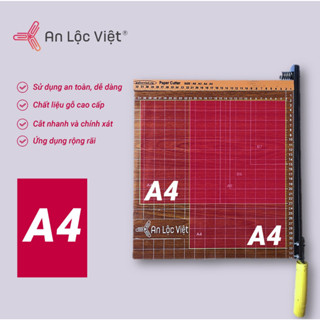 Bàn Cắt Giấy khổ A4 chất liệu gỗ, chắn chắn, dễ dàng sử dụng