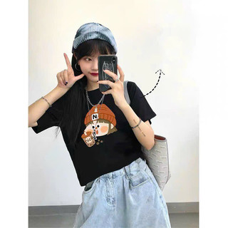 Áo Croptop In Hình Cổ Tròn