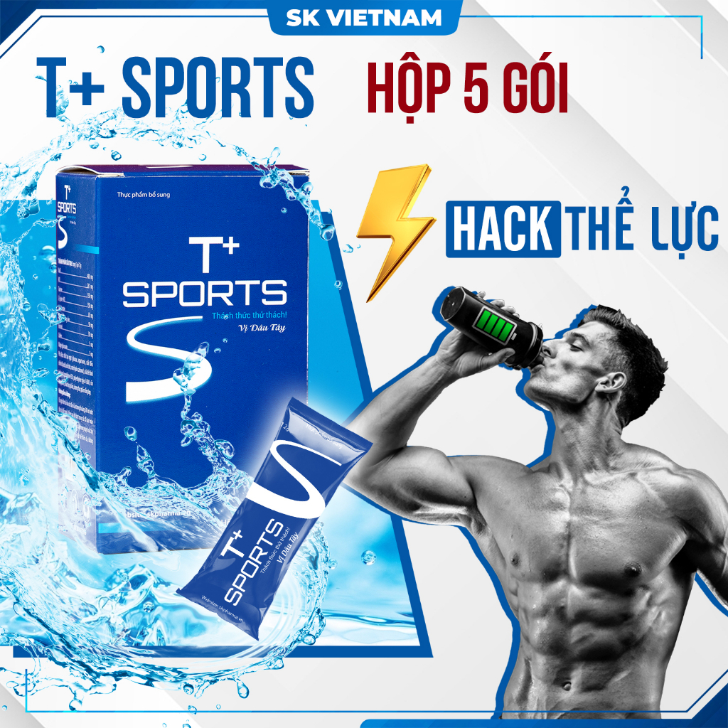 T+Sports thực phẩm bổ sung năng lượng bù nước bù điện giải bồi bổ cơ thể Hộp mềm 5 gói