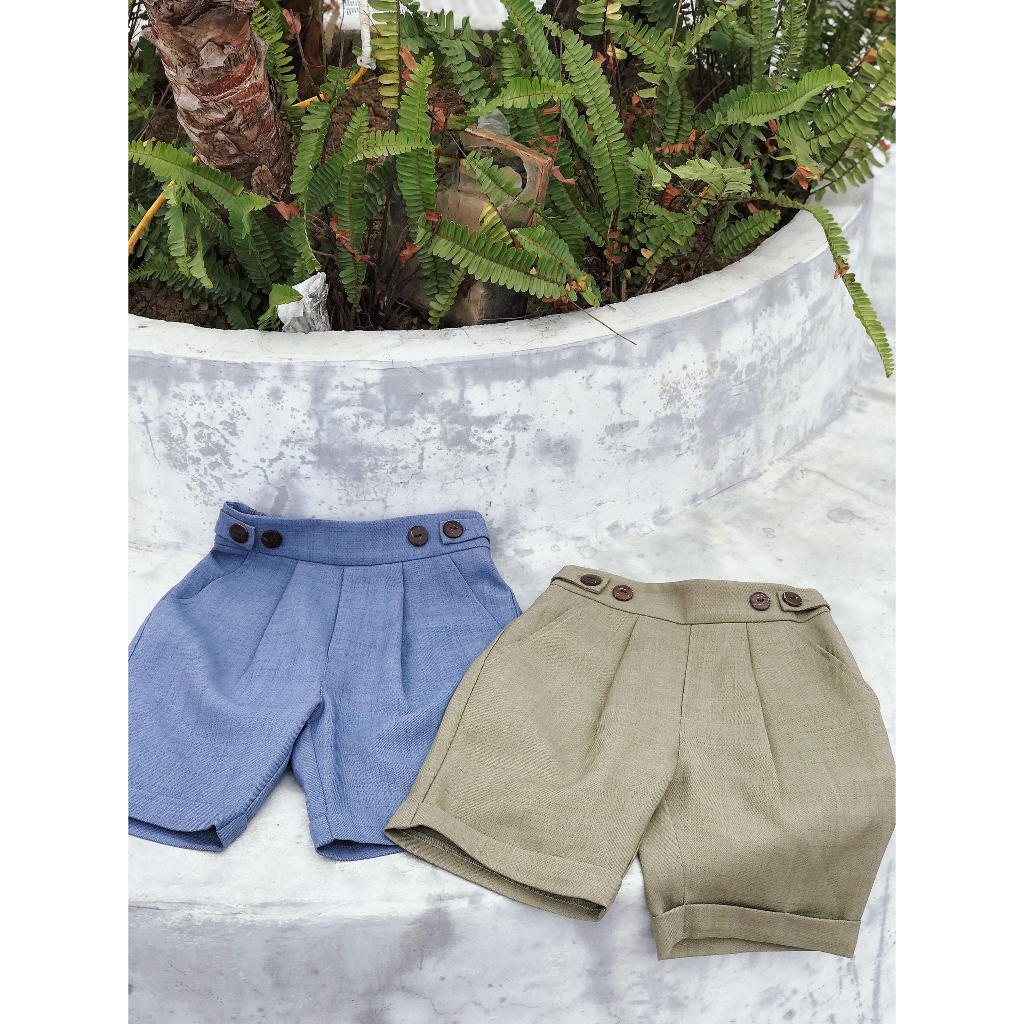 Quần short trơn 137Kids thiết kế cạp chun co giãn cho bé trai