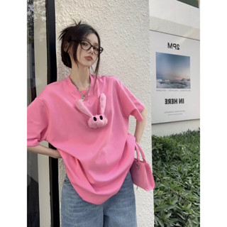 Áo thun over size kèm thỏ bông hot hit