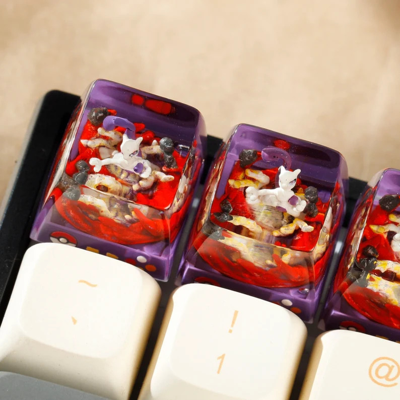 Nút keycap Mewtwo Pokemon dành cho bàn phím cơ