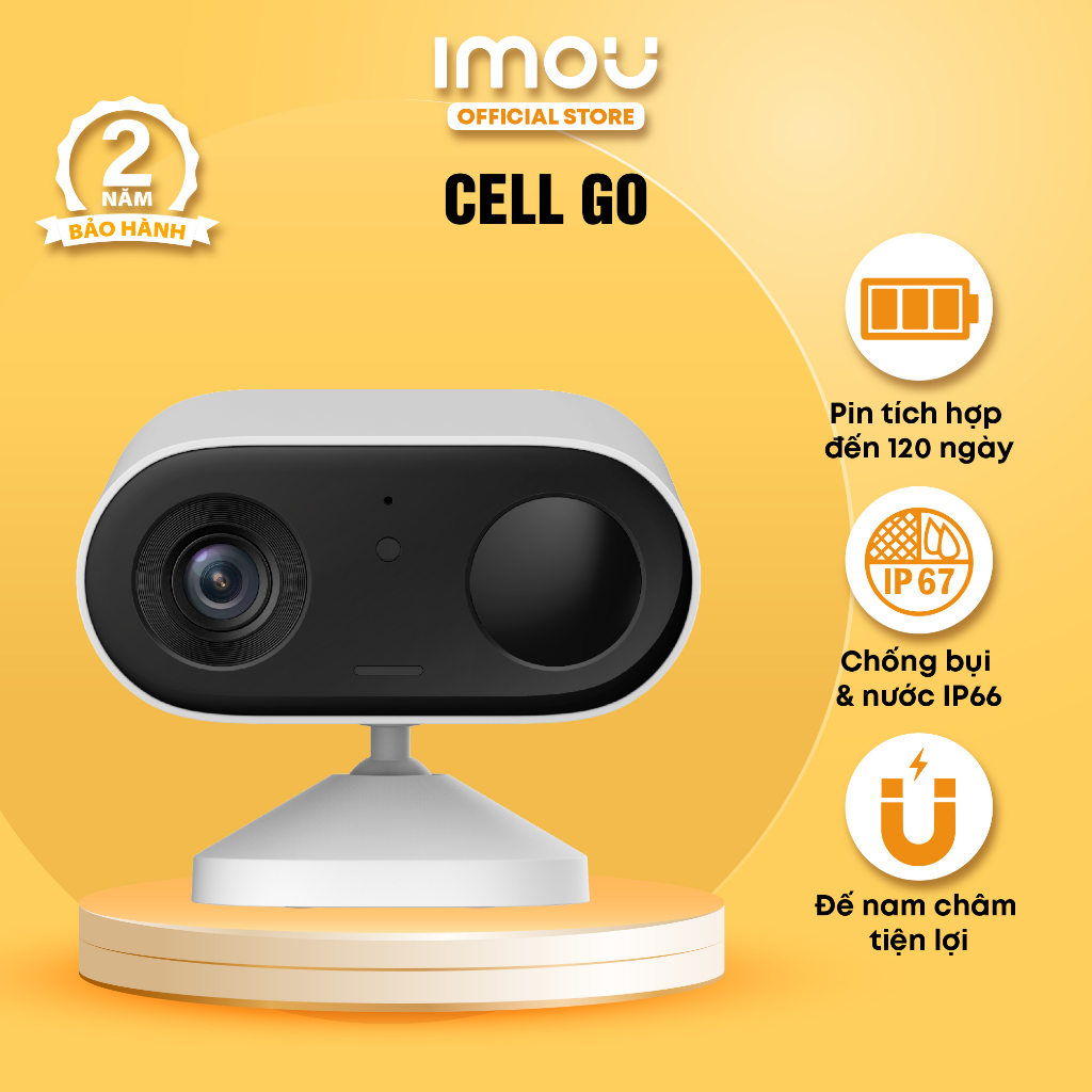 [Mã ELIM10 giảm 10% đơn 800K] Camera Imou Wifi dùng Pin Cell go trong nhà và ngoài trời I IPC-B32P-V2 Đàm thoại 2 chiều