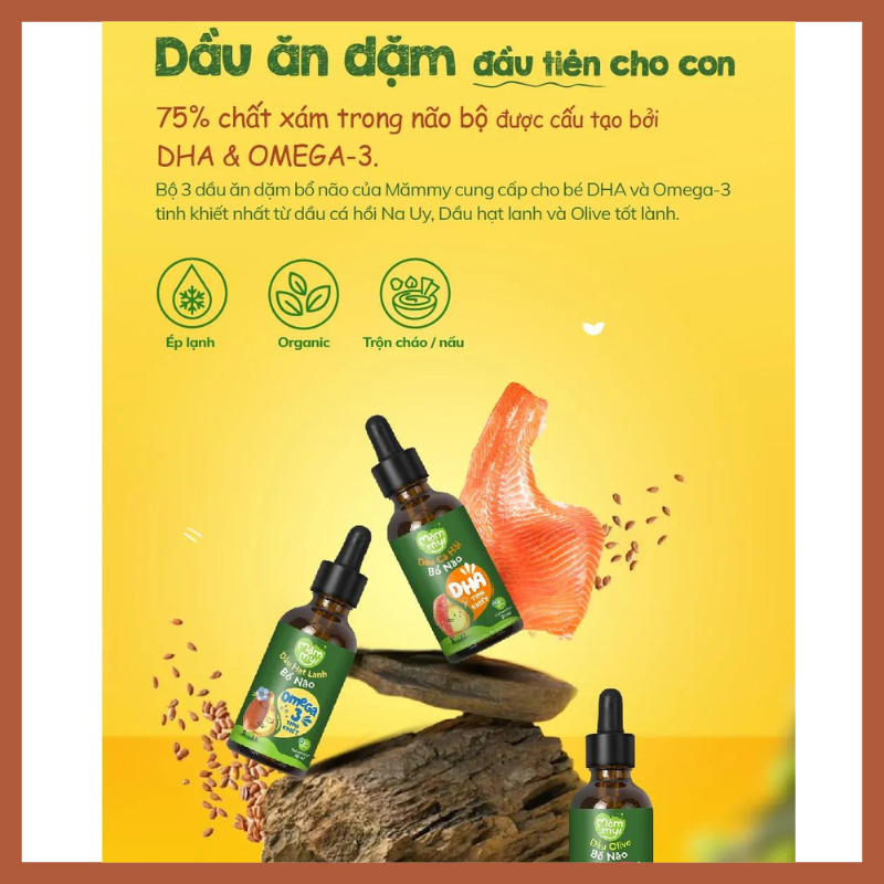 Bộ 3 chai dầu ăn dặm Mămmy