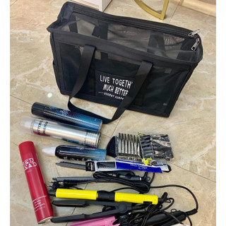 Túi lưới Live togethe  để đồ make up, đồ làm tóc(240)