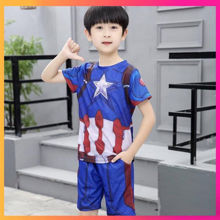 Bộ Siêu Nhân, Siêu Anh Hùng thun 3D ❤️Bộ Cộc Tay Bé Trai