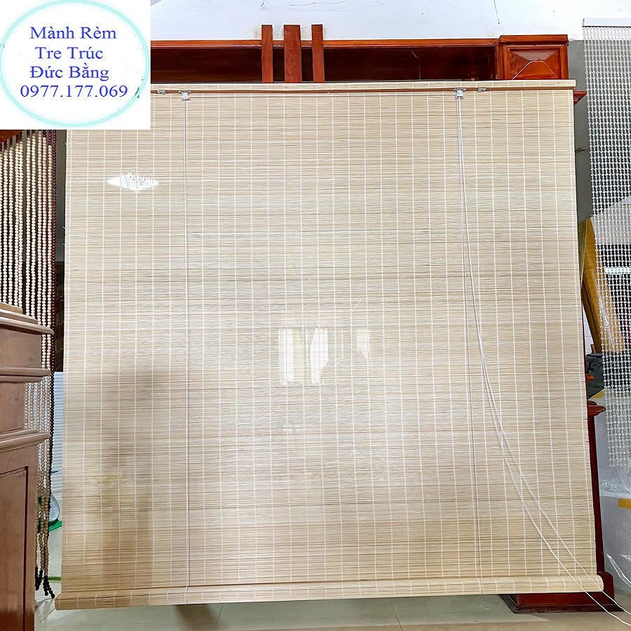 Mành tre tăm ,có dây kéo kt (rộng 2m cao 1,5m x2m) rèm treo cửa sổ ,màn tre treo phong thờ ,rèm tăm trang trí,