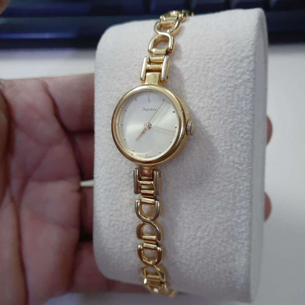 Đồng hồ nữ Orient Jupiter lắc tay mạ vàng nhỏ xinh second hand nội địa si Nhật