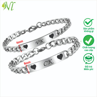 Lắc cặp đôi  đẹp quà tặng người ấy không đen không gỉ xài nước tốt - Đẹp Là Vui