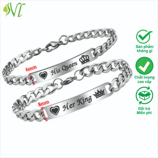 Lắc cặp đôi  đẹp quà tặng người ấy không đen không gỉ xài nước tốt - Đẹp Là Vui