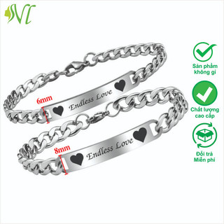 Lắc cặp đôi  đẹp quà tặng người ấy không đen không gỉ xài nước tốt - Đẹp Là Vui