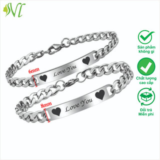 Lắc cặp đôi  đẹp quà tặng người ấy không đen không gỉ xài nước tốt - Đẹp Là Vui