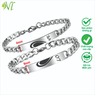 Lắc cặp đôi  đẹp quà tặng người ấy không đen không gỉ xài nước tốt - Đẹp Là Vui