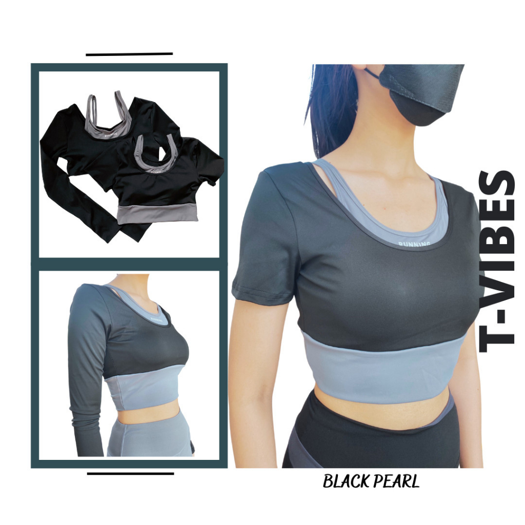 Set Áo Croptop Có Mút Ngực và Quần Chéo Eo Hách Dáng Thể Thao Tập Gym Yoga