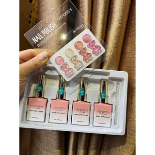 Set sơn m0ng tay Vendeeni chính hãng 4 màu nail - Set 4 chai sơn gel, sơn thạch, sơn nhũ, sơn mắt mèo