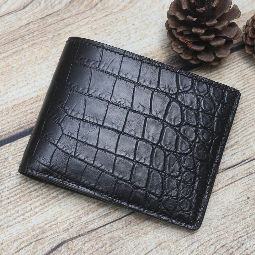 Ví nam AD05, bóp nam da bò dập vân cá sấu siêu đẹp thiết kế nhiều ngăn, bảo hành da 06 tháng - Adonis Leather