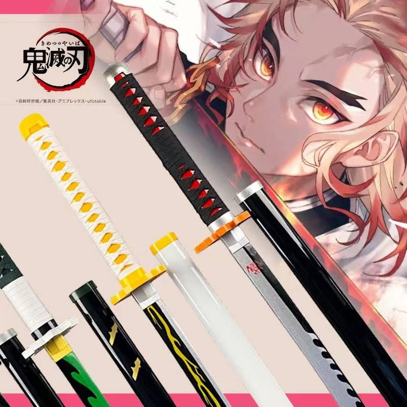 Mô hình Kiếm Gỗ KATANA ZENITSU Kimetsu No Yaiba - Kiếm Thanh Gươm Diệt Quỷ có đầy đủ các trụ phiên bản anime