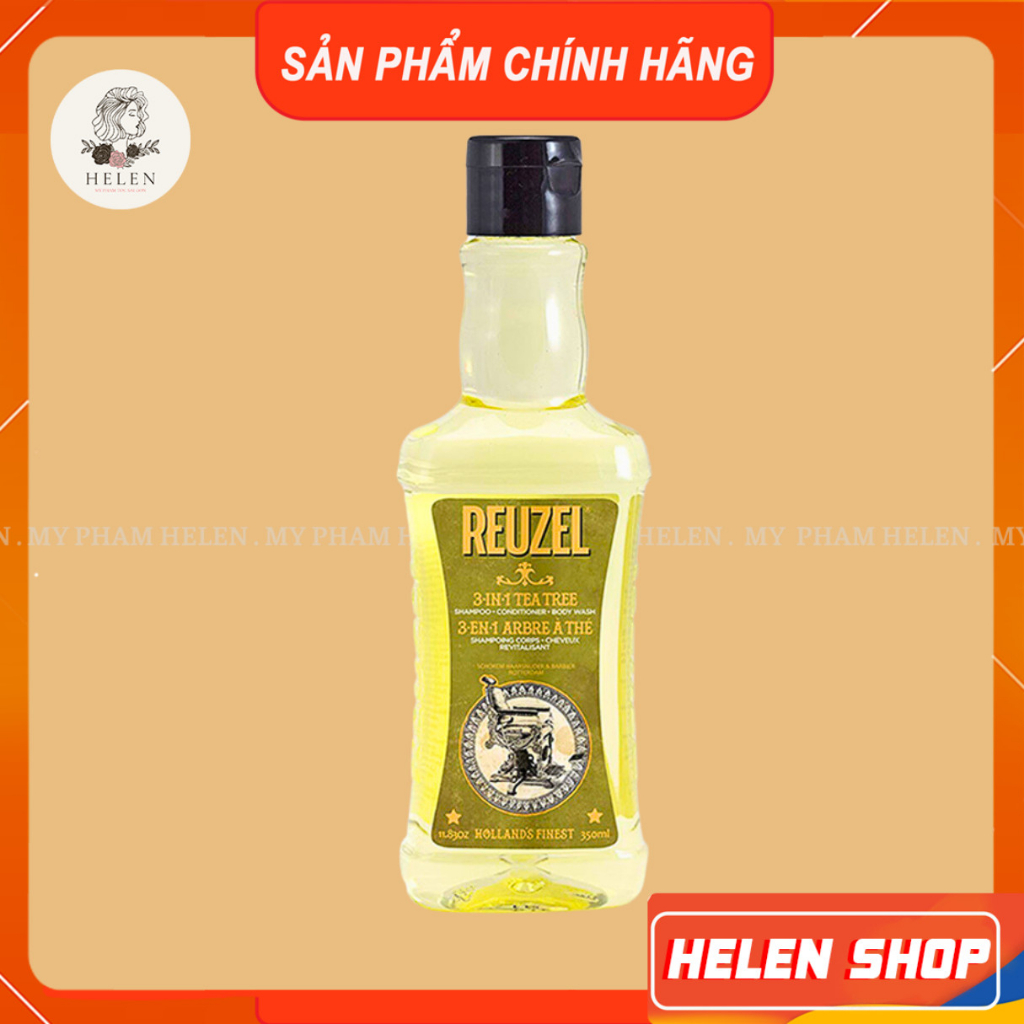 Reuzel 3 in 1 Tea Tree Dầu Tắm, Dầu Gội, Dầu Xả 350ml