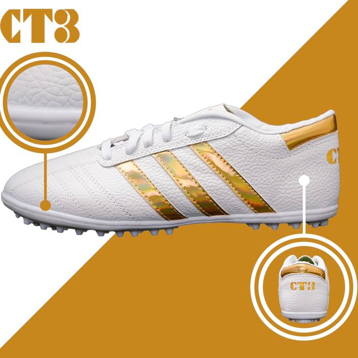 Giày Đá Bóng 3 Sọc CT3  Chính Hãng - Giày Bóng Đá Sân Cỏ Nhân Tạo Đã Khâu Full Đế 100%